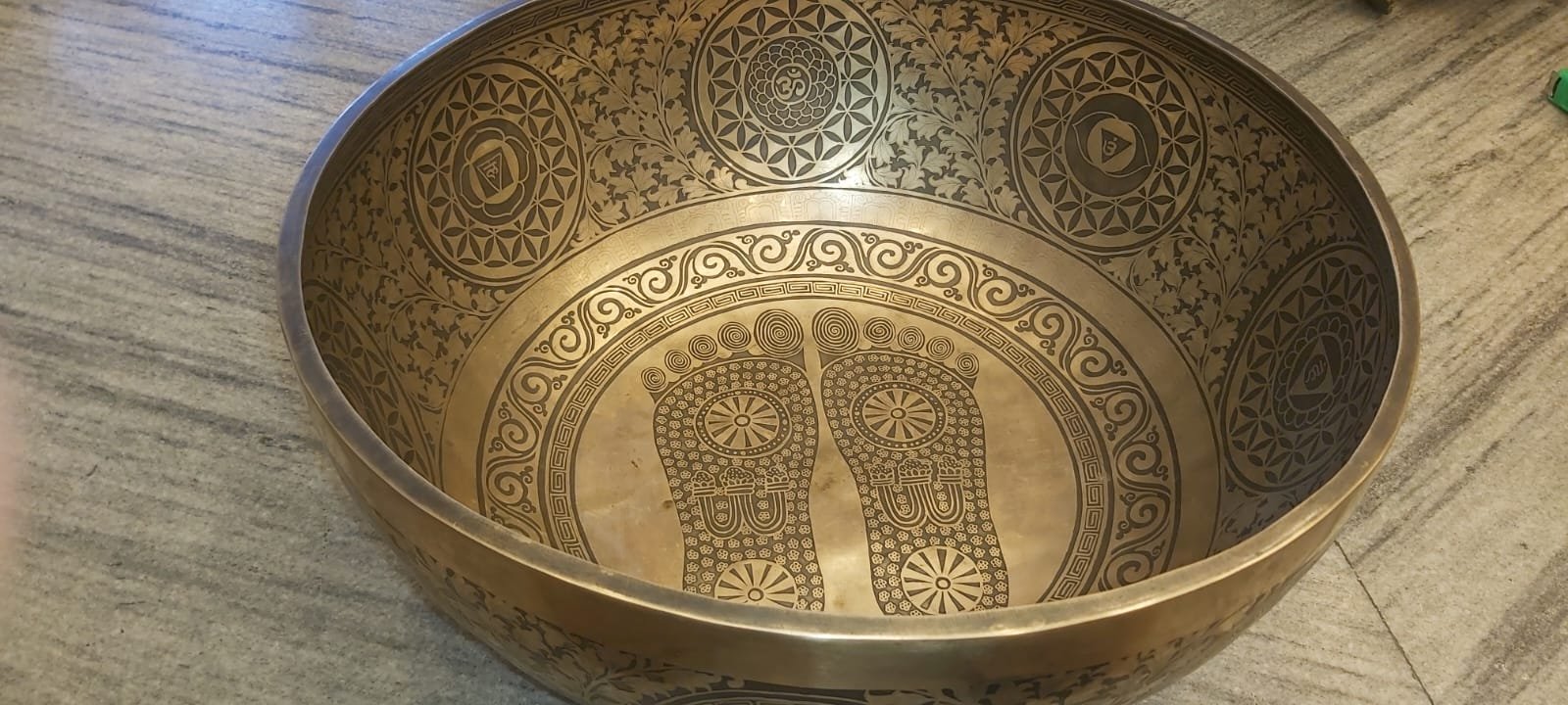 Discover the Healing Power of the 20" Golden Full Moon Mother Healing Bowl