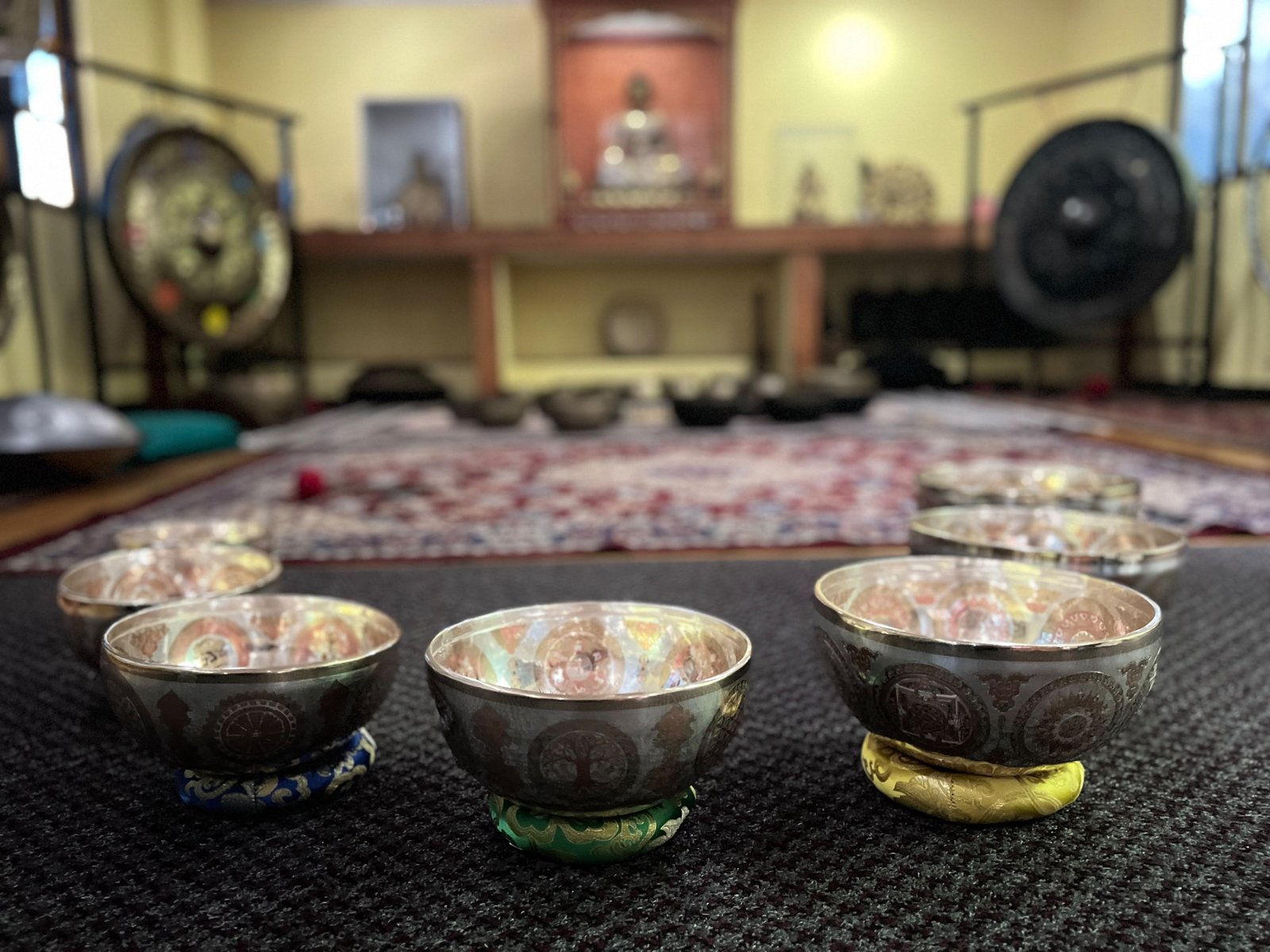 7-Metal Handmade Thangka Art Singing Bowl Set