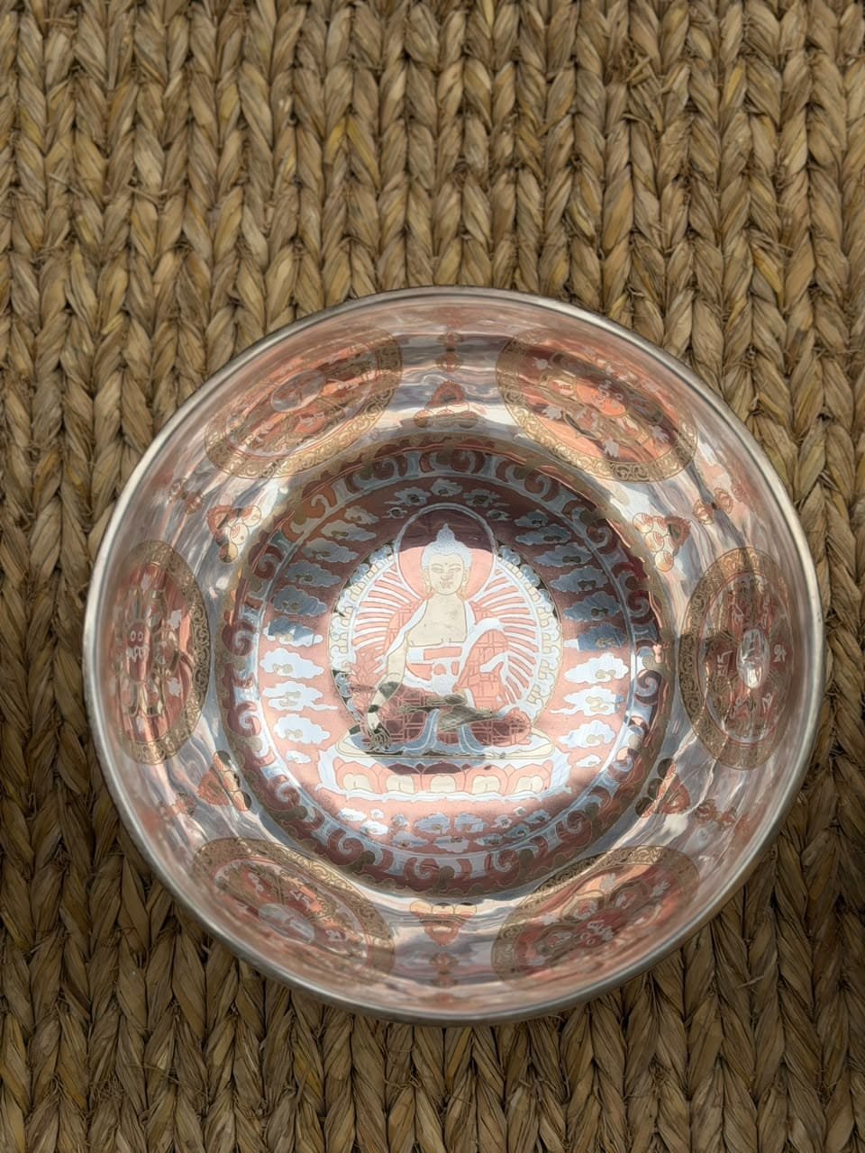  Himalayan Handmade Thangka Art Singing Bowl – gallery photo 5
