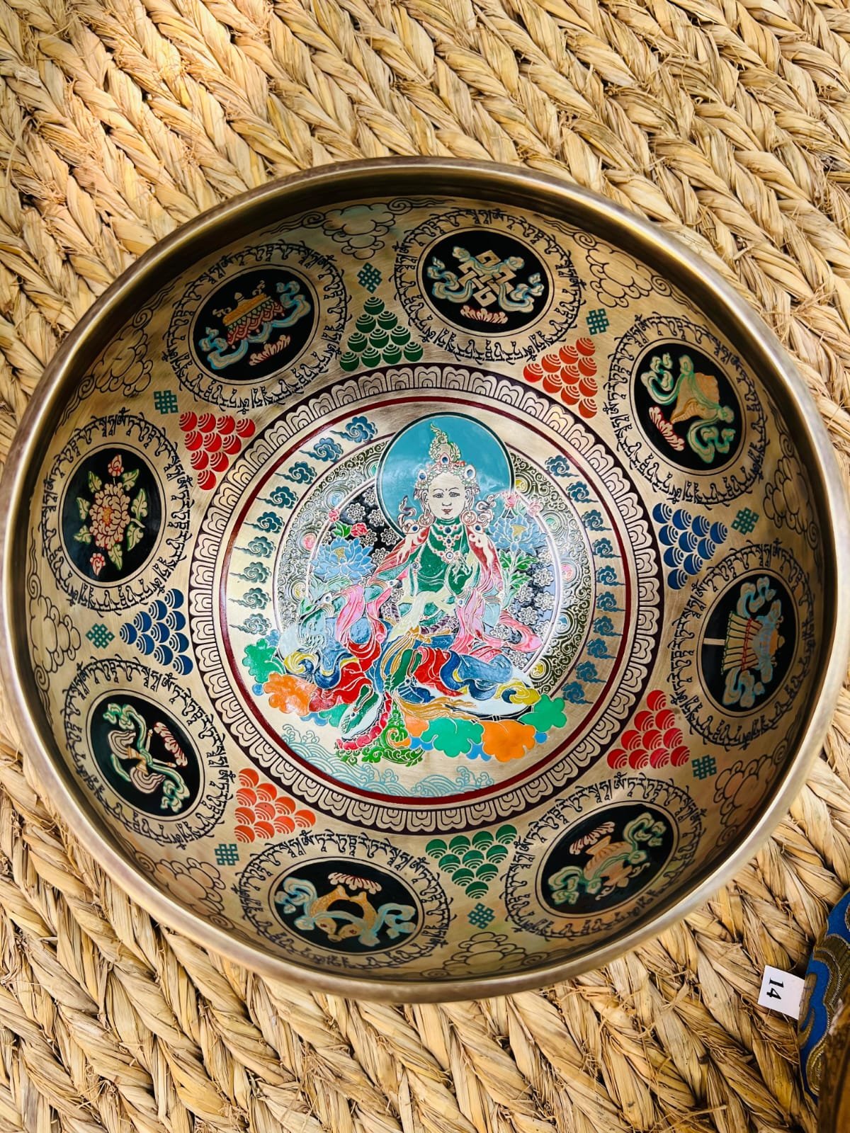 Himalayan Handmade Thangka Art Singing Bowl – gallery photo 22