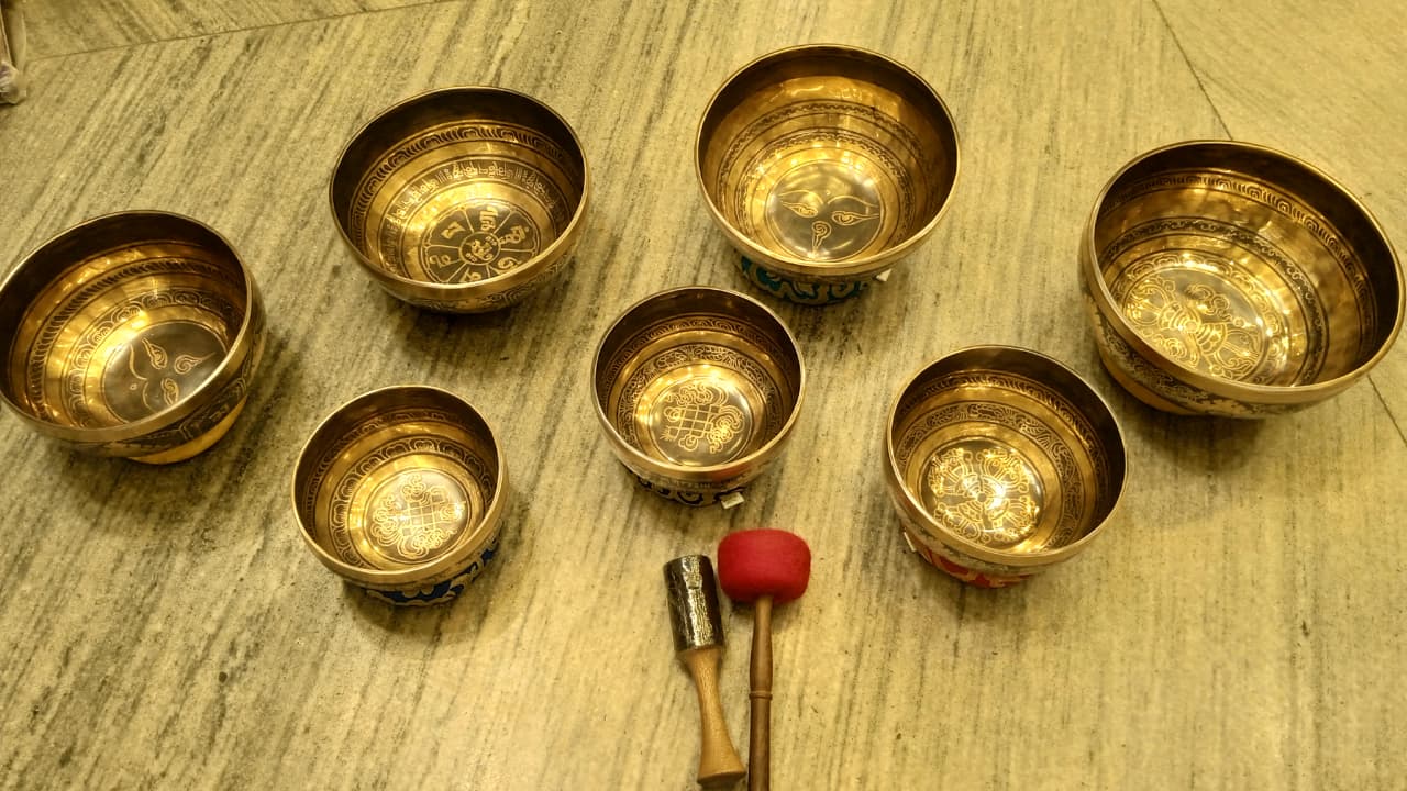 Tibetan crafted (by hand) Severn chakra set