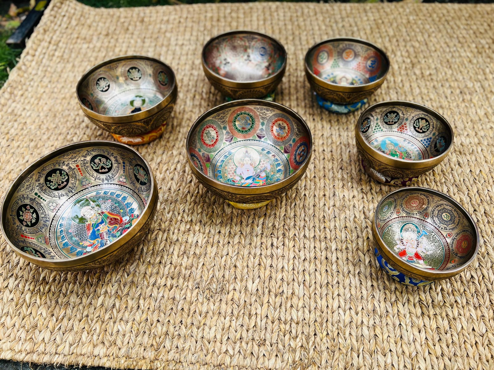 Tibetan chakra set of handmade