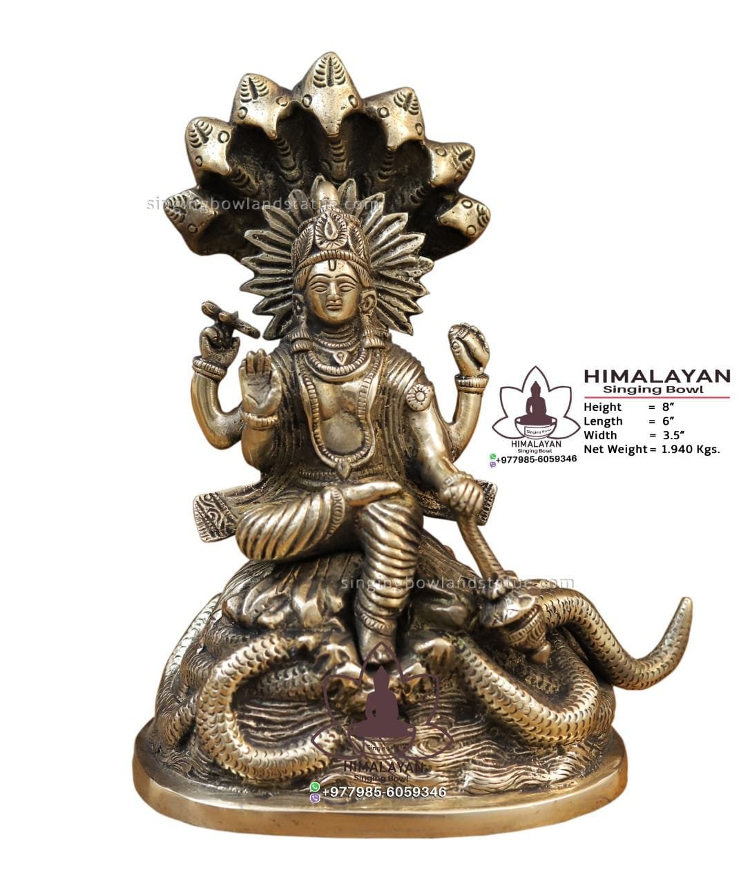 Handmade Metal Laxmi Narayan Statue